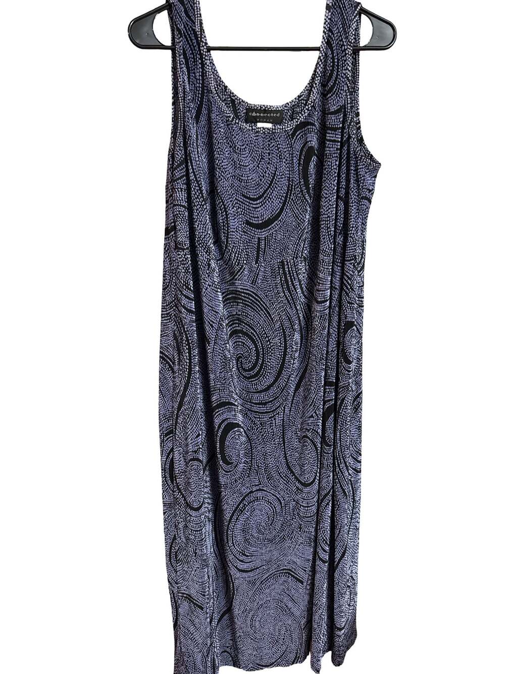 Connected Woman Sleeveless Swirl Print Midi Dress